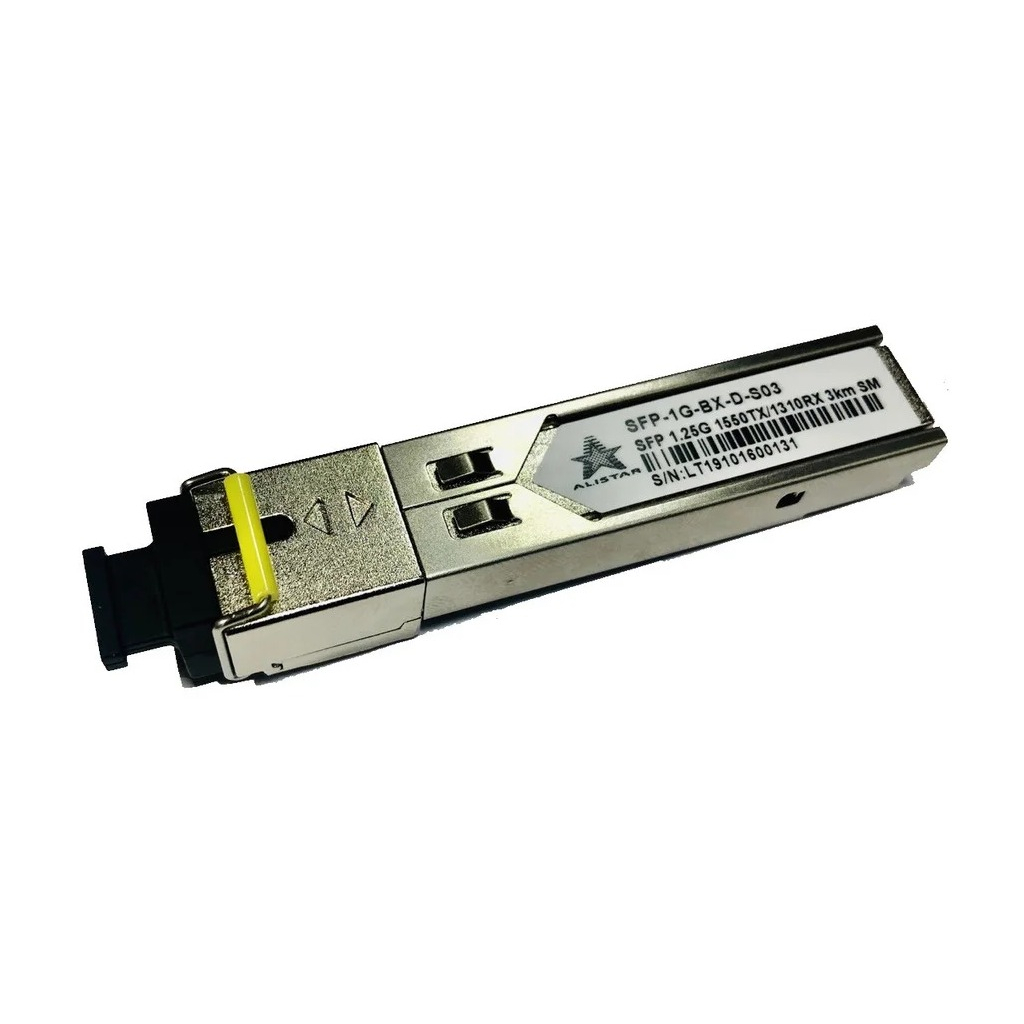 Модуль SFP Alistar 1000BASE-BX 1SM WDM SC 3KM TX1550/RX1310nm DDM (SFP-1G-BX-D-S03) - зображення 1