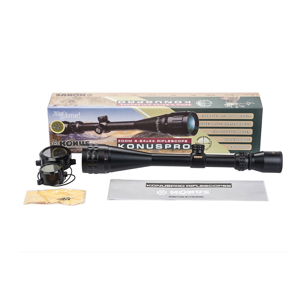 Оптичний приціл Konus KonusPro 6-24x44 MIL-DOT AO (7259) - зображення 4