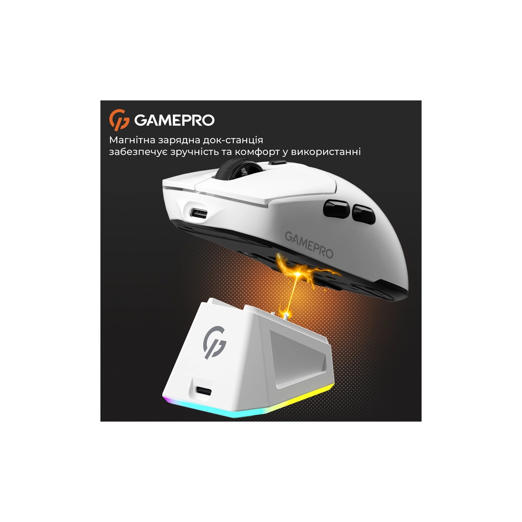 Мишка GamePro Genesis Airmaster Wireless/Bluetooth/USB White (GM167W) - зображення 11