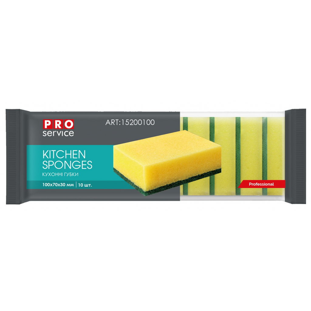 Губки кухонні PRO service Professional Standard 10 шт. (4820048483711) - изображение 1