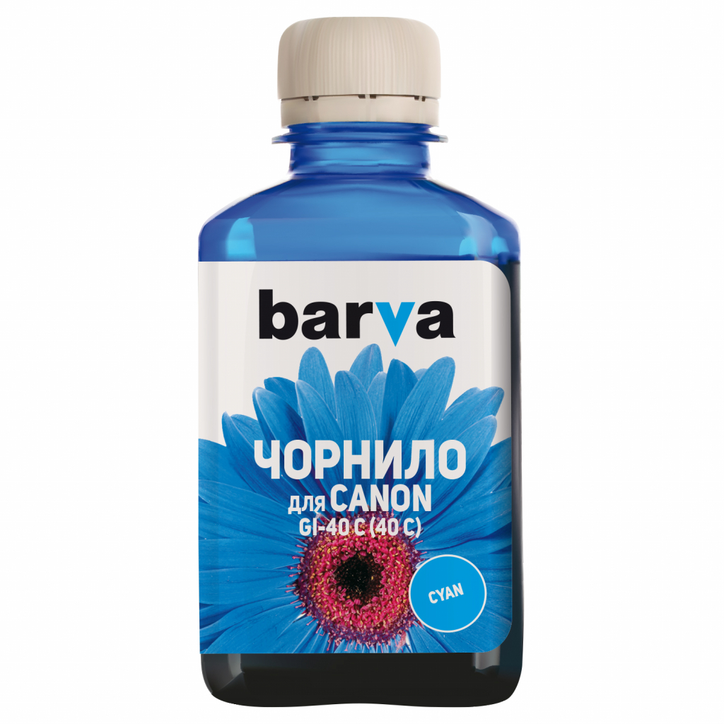 Чорнило Barva CANON GI-40 180 мл CYAN (CGI40-748) - зображення 1