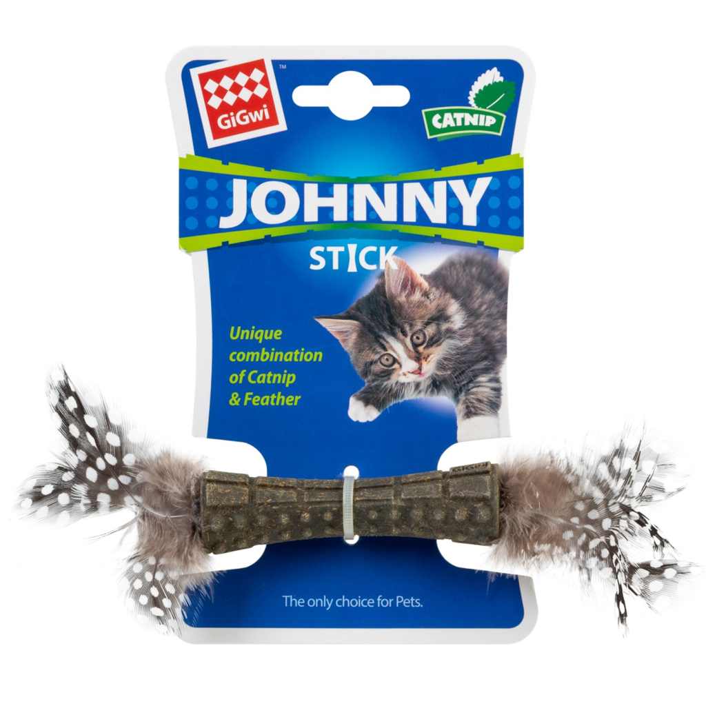 Іграшка для котів GiGwi Catnip Спресована котяча м'ята з пір'ям 8 см (75335) - зображення 2