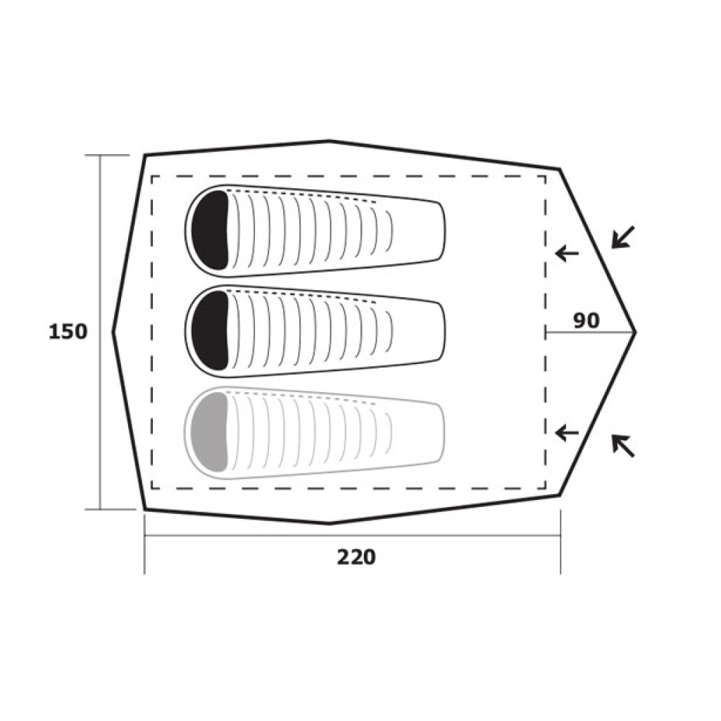 Намет Trimm Alfa-D lime green - зелений (001.009.0052) - зображення 3