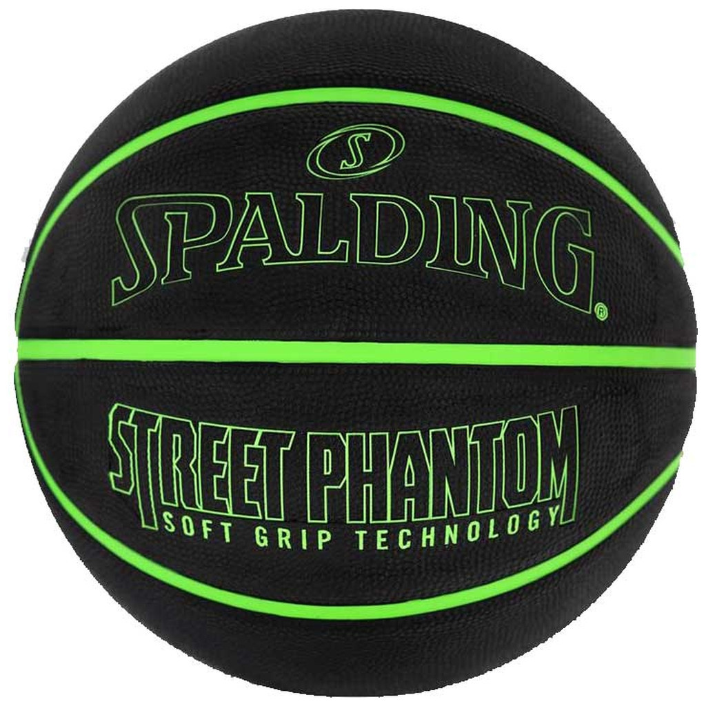 М'яч баскетбольний Spalding Street Phantom чорний, зелений Уні 7 84384Z (689344406411) - зображення 1