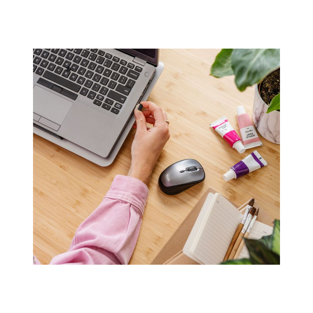 Мишка Trust Yvi+ Silent Eco Wireless Black (24549) - зображення 9