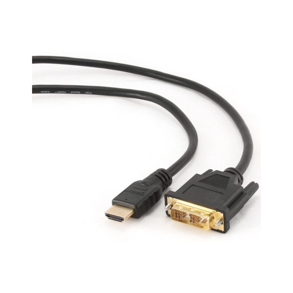 Кабель мультимедійний HDMI to DVI 18+1pin M, 4.5m Cablexpert (CC-HDMI-DVI-15) - зображення 1