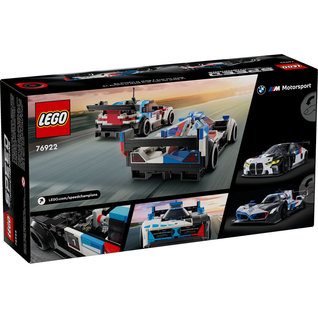 Конструктор LEGO Speed Champions Гоночні автомобілі BMW M4 GT3 та BMW M Hybrid V8 676 деталей (76922) - зображення 8