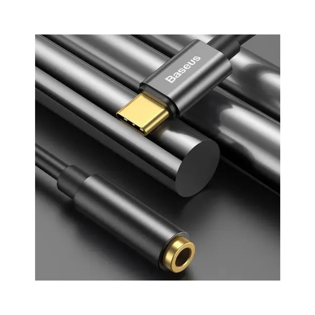 Перехідник USB-C M to 3.5mm F 0.1m black Baseus (CATL54-01) - изображение 7
