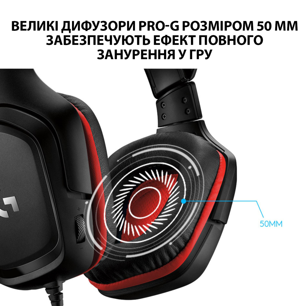 Навушники Logitech G332 Wired Gaming Headset (981-000757) - зображення 3