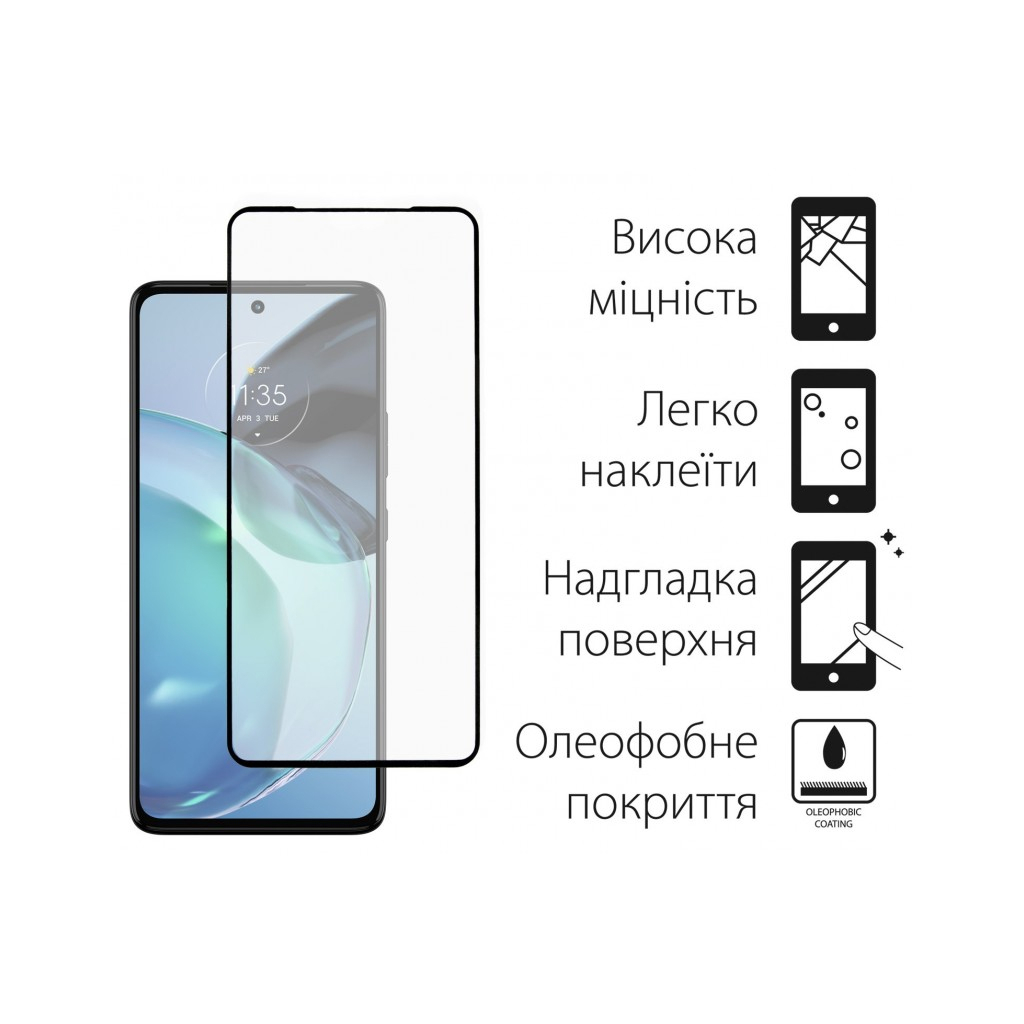 Скло захисне Dengos Full Glue Motorola G72 (black) (TGFG-289) - зображення 2