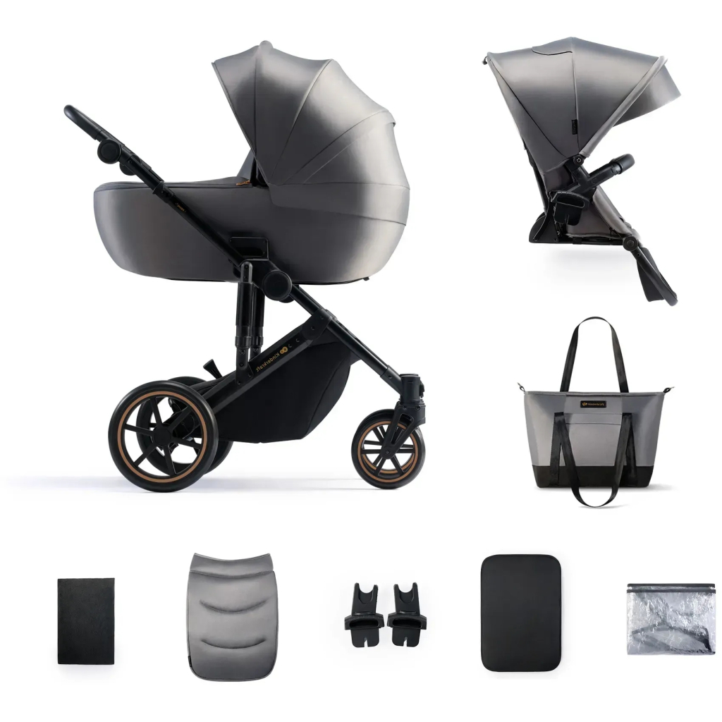Коляска Kinderkraft 2 в 1 Prime 2 Shadow Grey (KSPRIM02GRY2000) (5902533922932) - зображення 4
