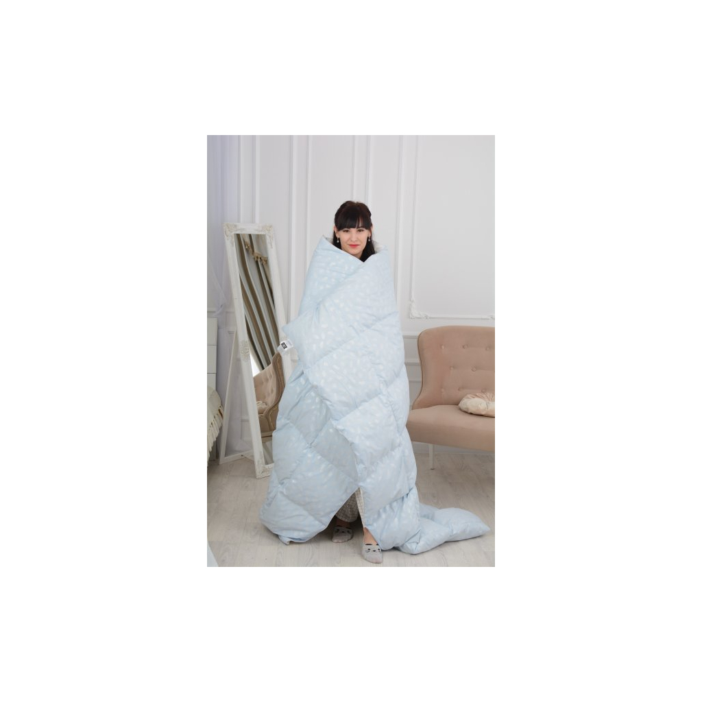 Ковдра MirSon пухова №1837 Bio-Blue 90% пух деми 200x220 см (2200003013467) - зображення 5