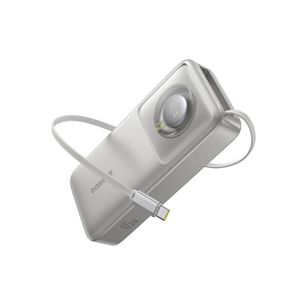 Батарея універсальна Baseus Free2Pull 20000mAh 65W, PD/3.0, QC/3.0, Lunar gray (P10073700843-00) - зображення 1