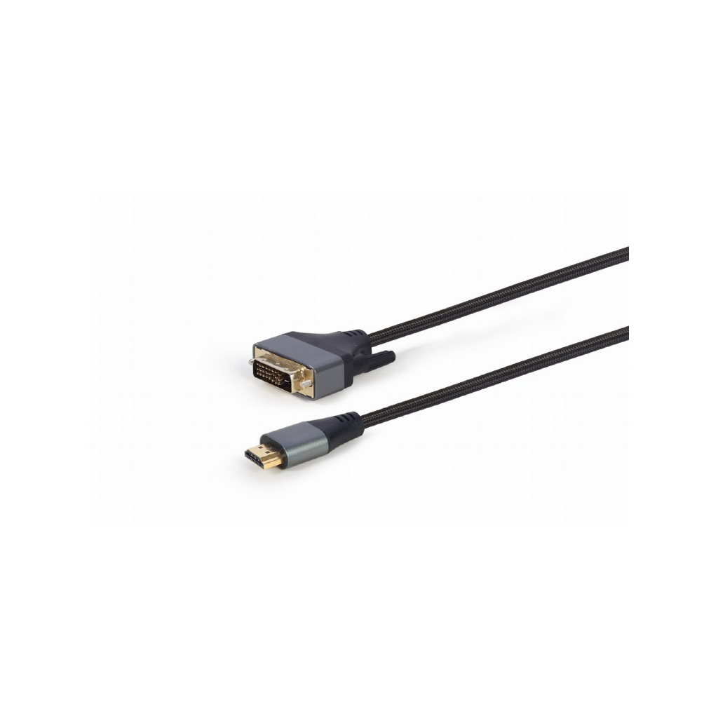 Кабель мультимедійний HDMI to DVI 1.8m 18+1pin, 4K 30Hz Cablexpert (CC-HDMI-DVI-4K-6) - зображення 2