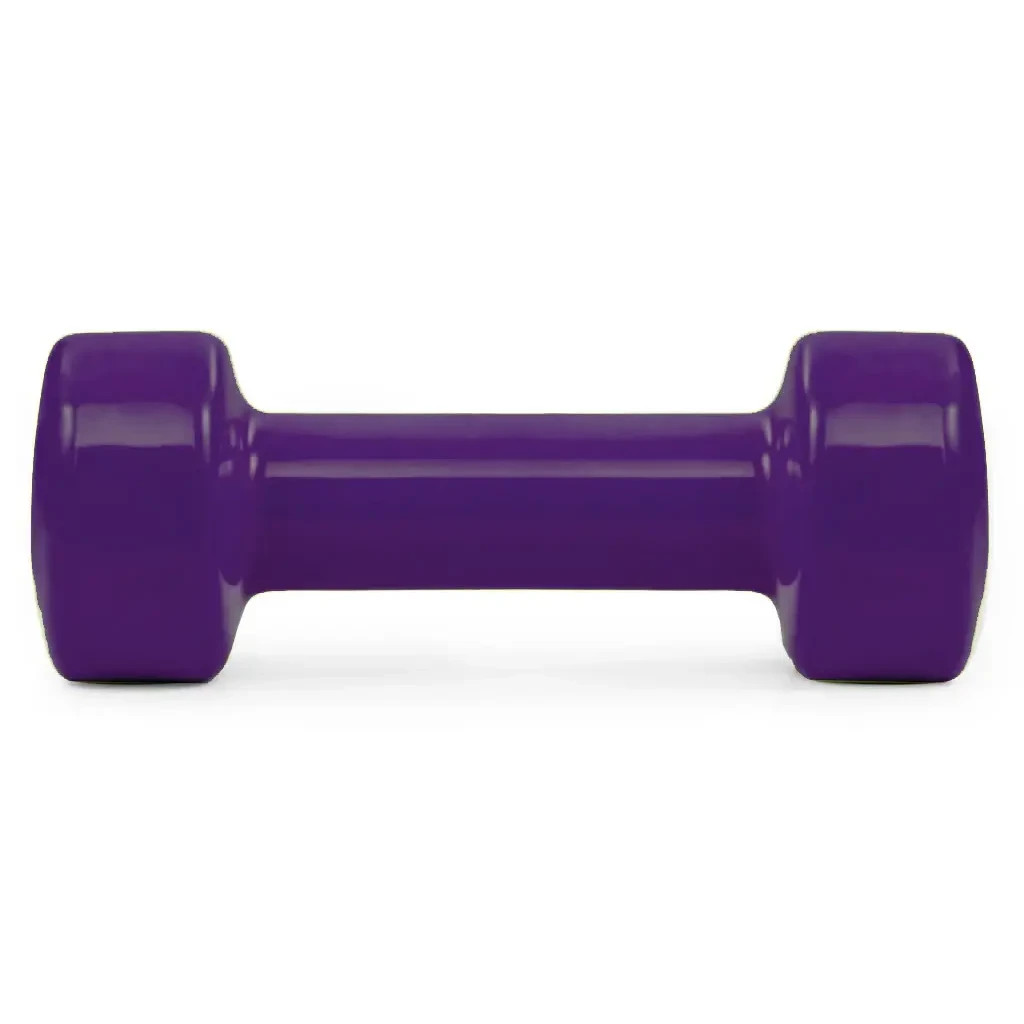 Гантель PowerPlay вінілові 4125 Achilles 2 х 2.5 кг Фіолетові (PP_4125_2.5kg_2in) - зображення 2