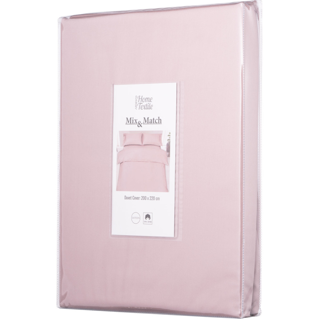 Підковдра Ardesto Mix&Match сатин 160х220 см пудра (ART1622DVP) - изображение 6