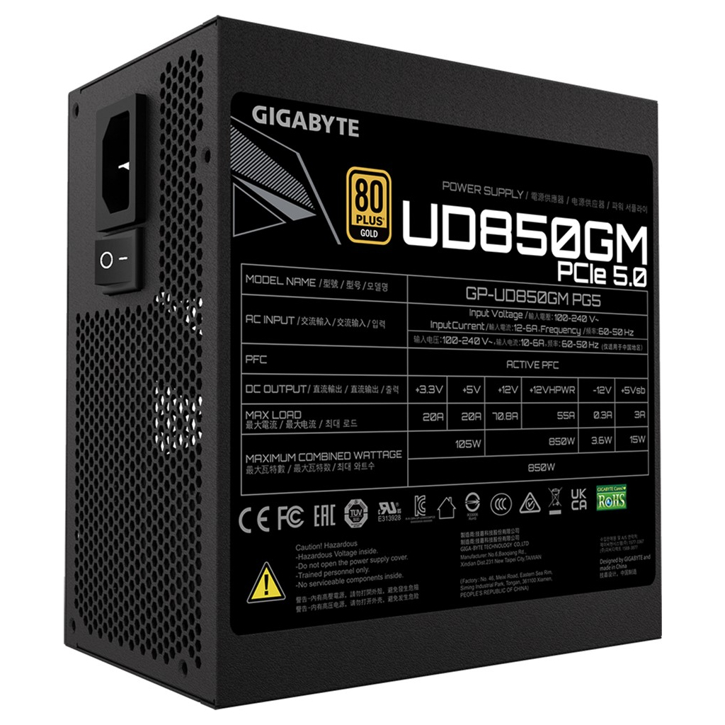 Блок живлення GIGABYTE 850W (GP-UD850GM PG5) - зображення 5