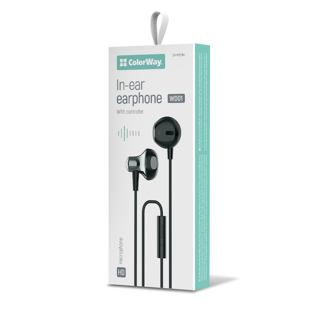 Навушники ColorWay Slim 3.5 mm Wired Earphone Blast 1 Black (CW-WD01BK) - зображення 8