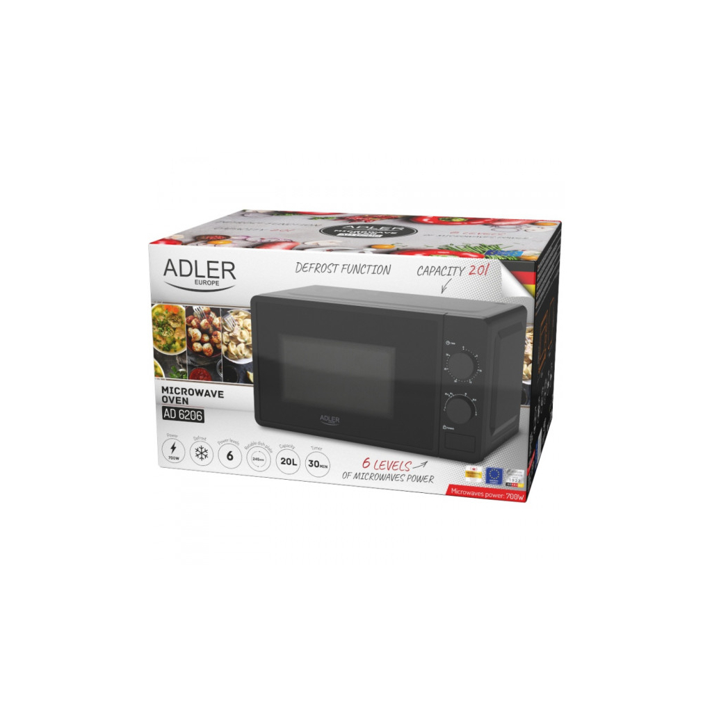 Мікрохвильова піч Adler AD 6206 - изображение 6