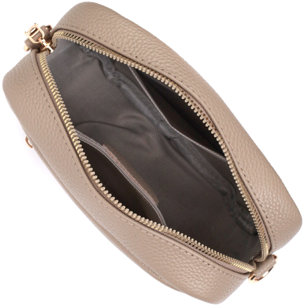 Сумка Vintage З натуральної м'якої шкіри Бежева (22318) - зображення 6