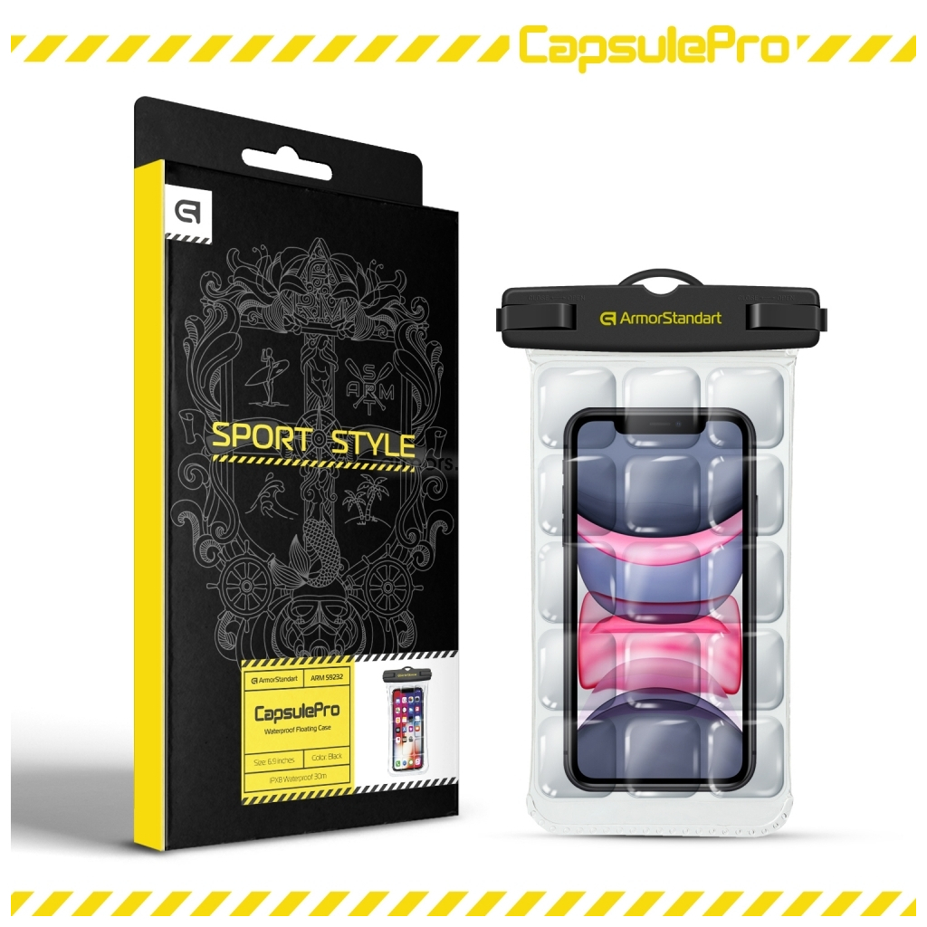 Чохол до мобільного телефона Armorstandart CapsulePro Waterproof Floating Case Black (ARM59232) - зображення 7