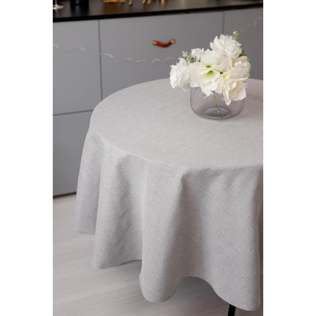 Скатертина Прованс святкова кругла Перлина Silver Dх180 (037606) - зображення 8