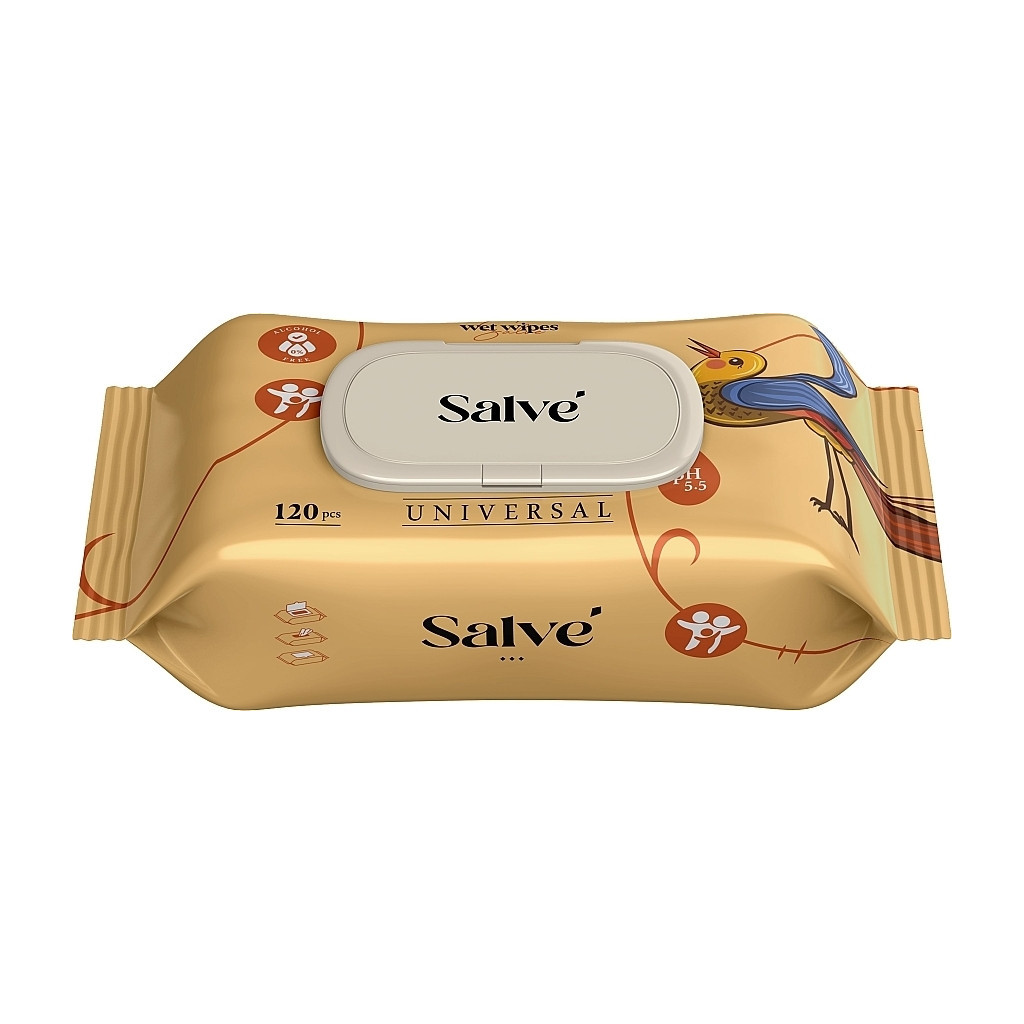 Вологі серветки Salve Універсальні 120 шт. (5853954200171) - зображення 1