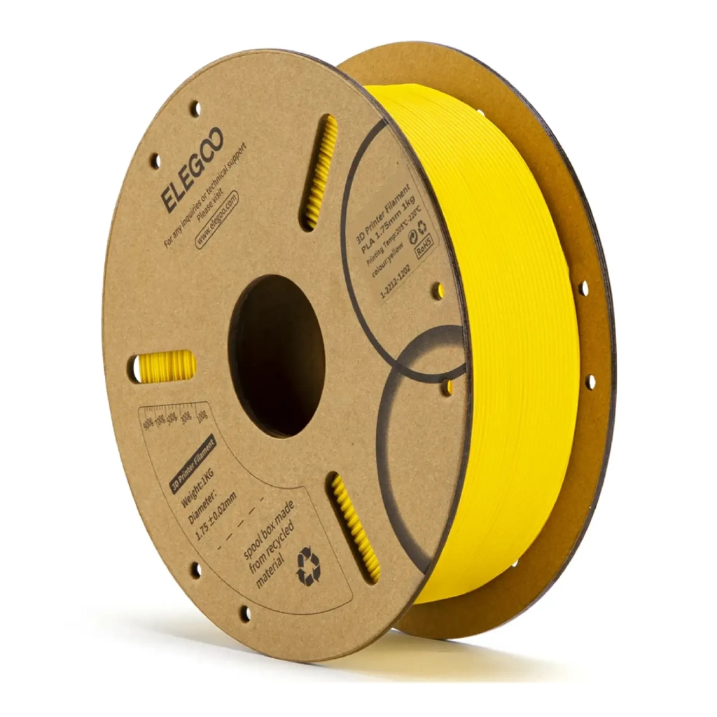 Пластик для 3D-принтера ELEGOO PLA 1кг, 1.75мм, yellow (50.203.0044) - зображення 1
