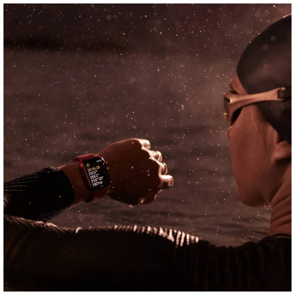 Смарт-годинник Apple Watch Series 9 GPS 45mm Silver Aluminium Case with Storm Blue Sport Band - S/M (MR9D3QP/A) - зображення 8