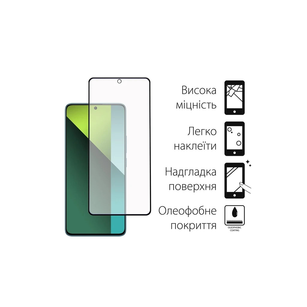 Чохол до мобільного телефона Dengos Kit for Xiaomi Redmi Note 13 Pro 5G case + glass (Black) (DG-KM-68) - зображення 3