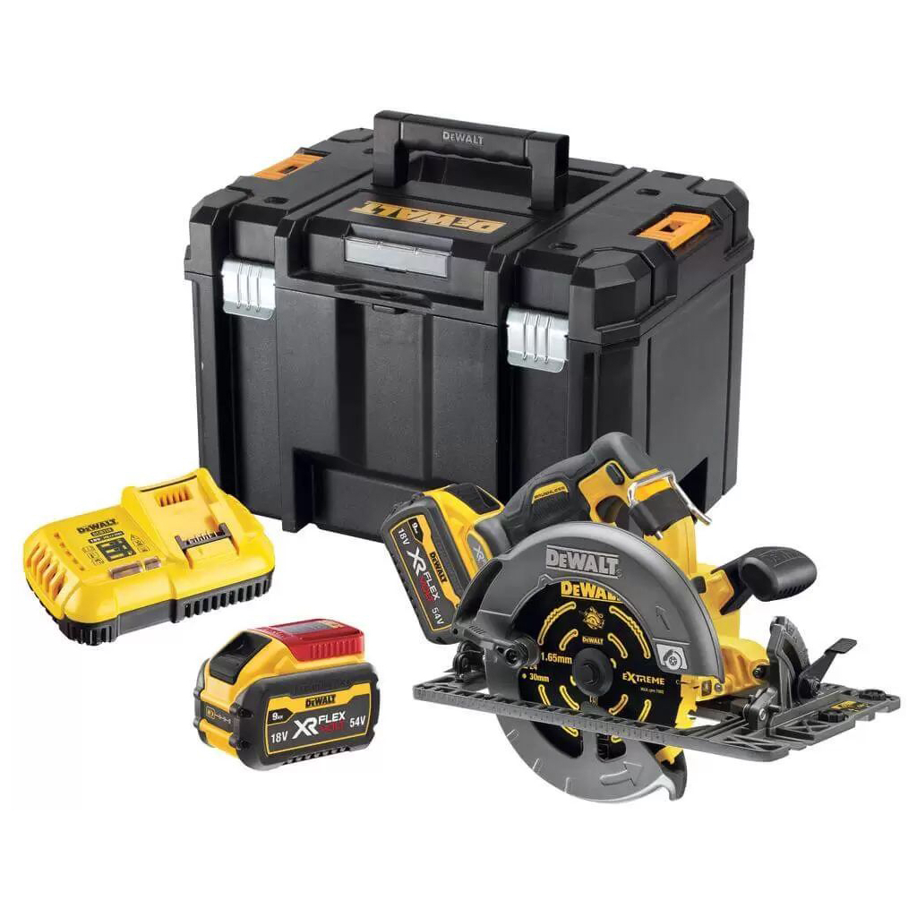Дискова пила DeWALT 54В XR FLEXVOLT Li-lon диск 190х30 мм, 2x3Ah, 3.7 кг, кейс TSTAK (DCS579X2) - изображение 2