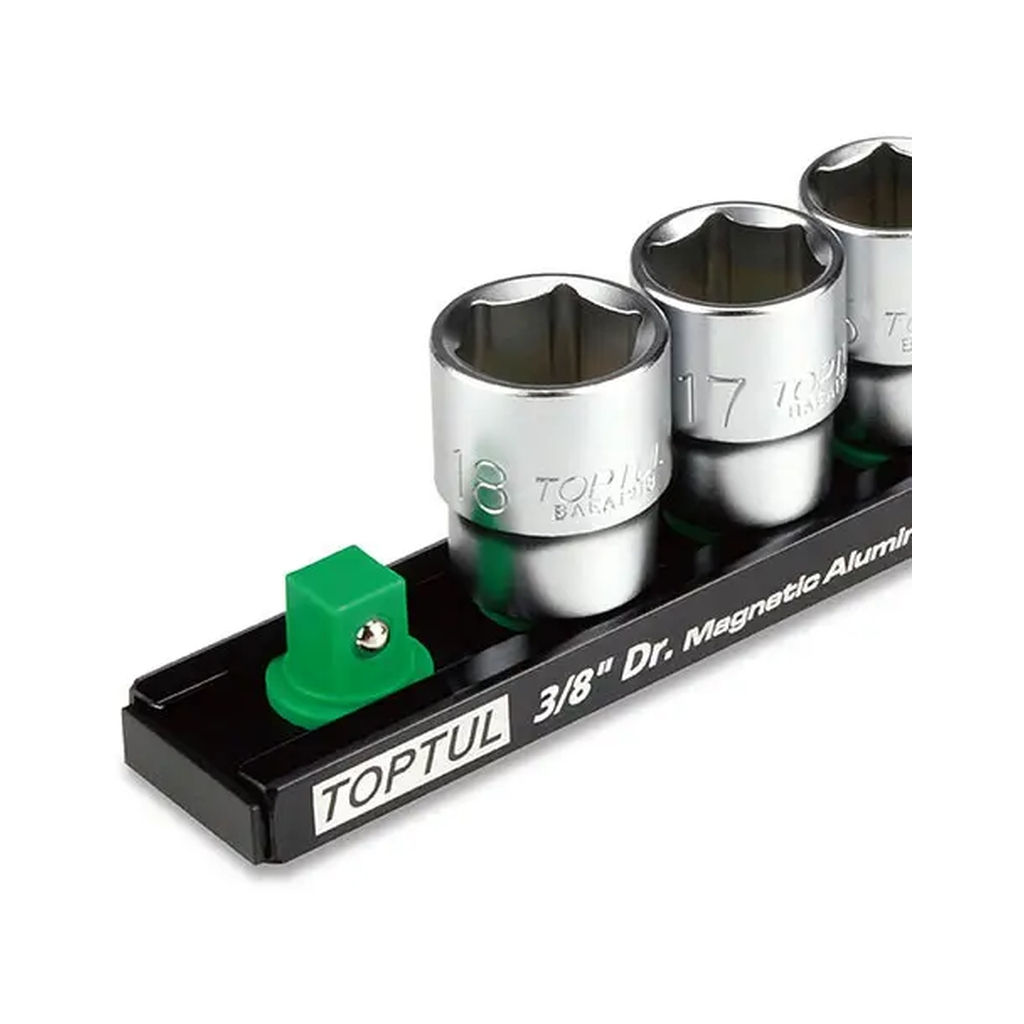 Полиця для інструменту Toptul тримач магнітний для головок 3/8"*280*12шт (PBKB3B2612) - зображення 2