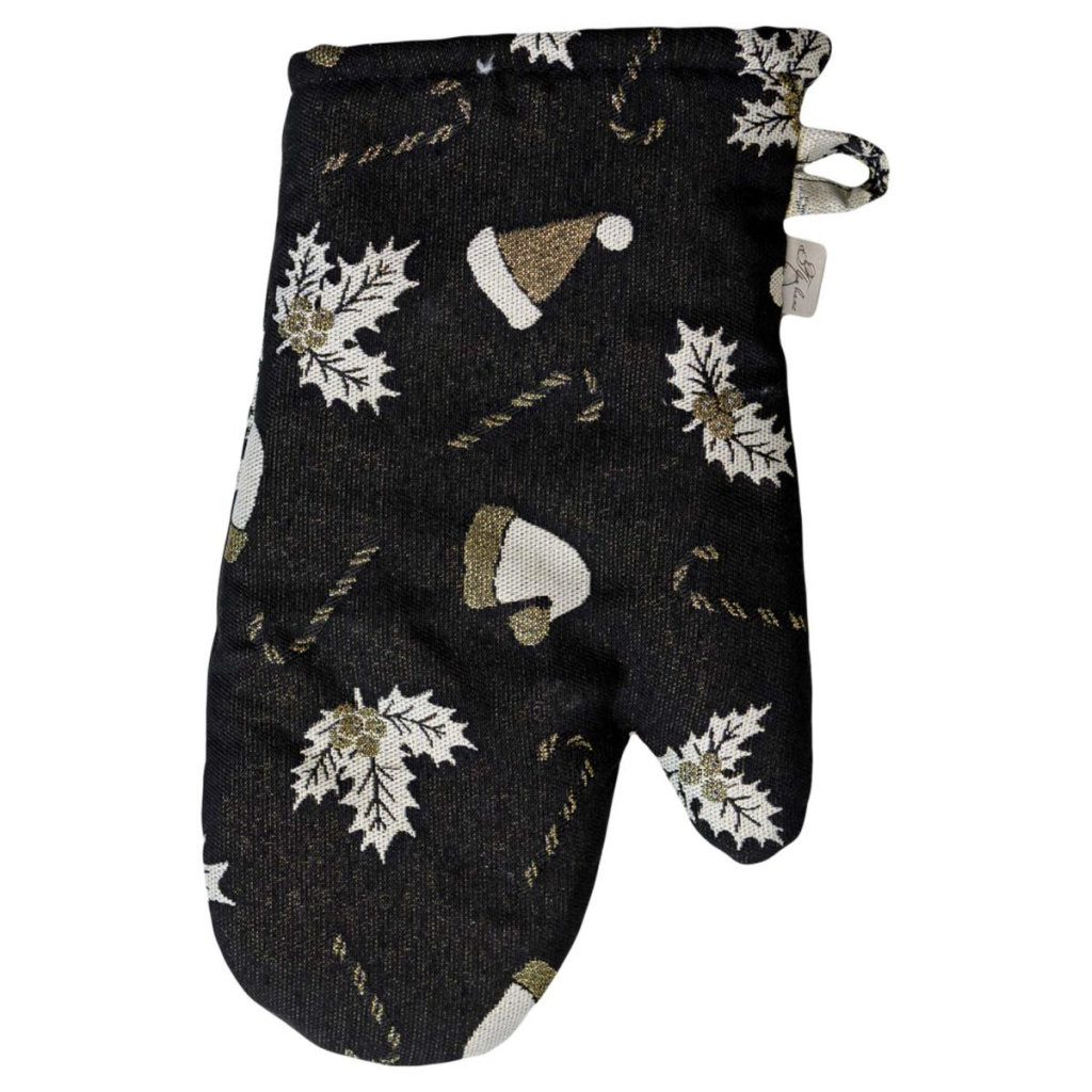 Кухонна прихватка Прованс Рукавиця Шапочки на чорному (036450) - зображення 1
