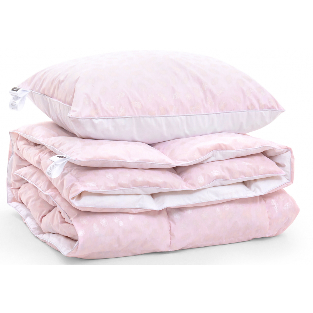 Ковдра MirSon Набір №2152 Bio-Pink Зима 50% пух 155х215 + подушка (2200003024913) - изображение 3