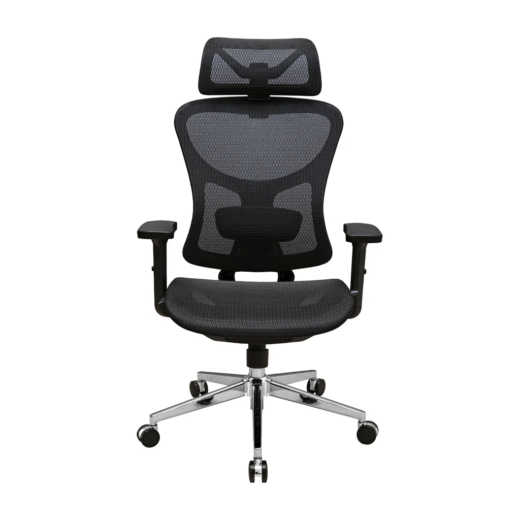Офісне крісло Richman Ергостар Хром Synchro Сітка Чорне (R00000052543) - зображення 2