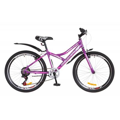 Велосипед Discovery 24" FLINT 2018 14G Vbr рама-14" St фіолетово-білий (OPS-DIS-24-098) - зображення 1