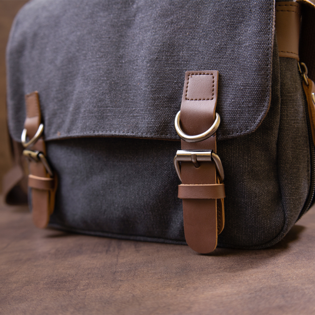 Сумка Vintage Текстильна Чорна (20604) - зображення 9