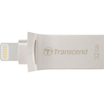 USB флеш накопичувач Transcend 32GB JetDrive Go 500 Silver USB 3.1/Lightning (TS32GJDG500S) - зображення 1