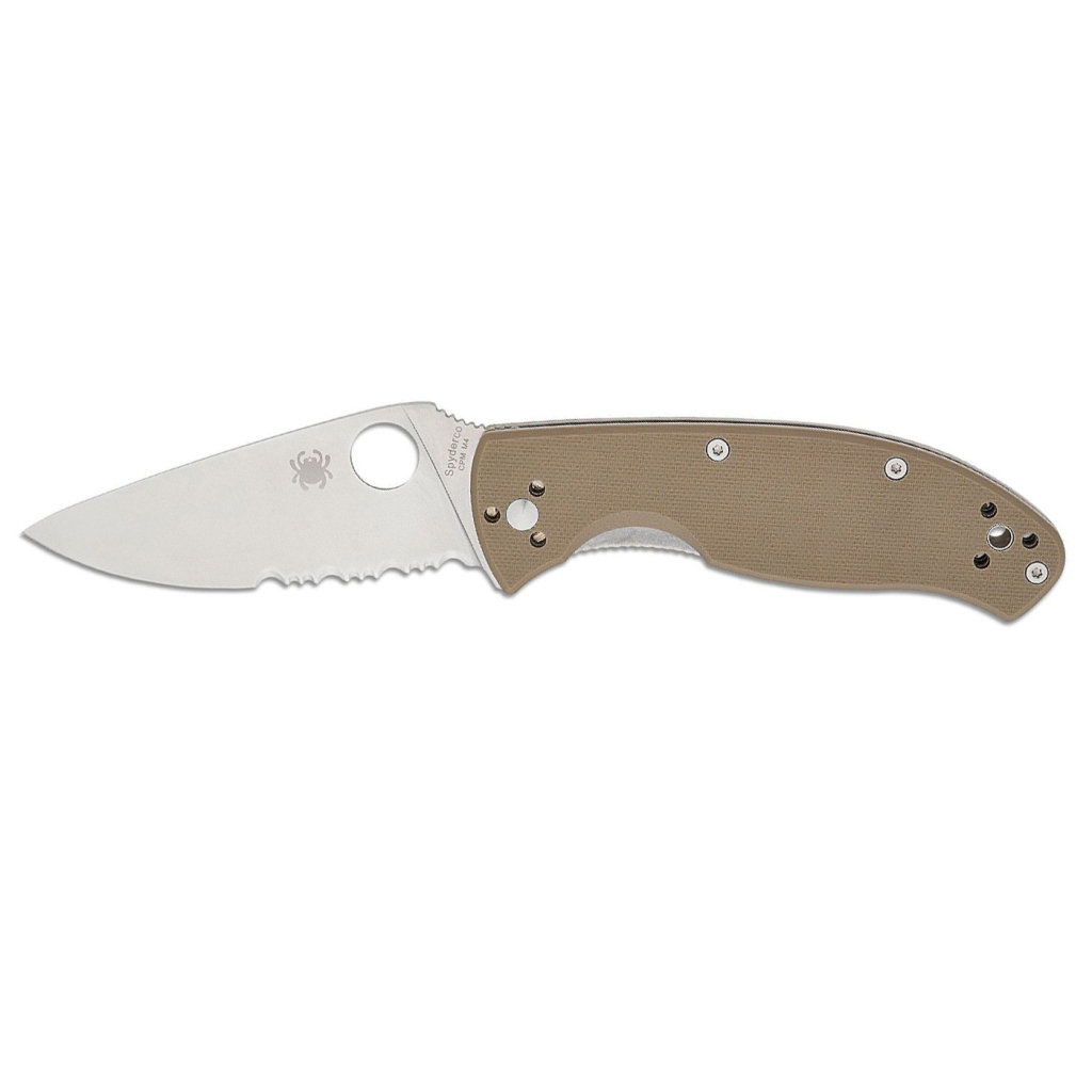 Ніж Spyderco Tenacious M4 Serrated Brown G10 (C122GBNM4PS) - зображення 1