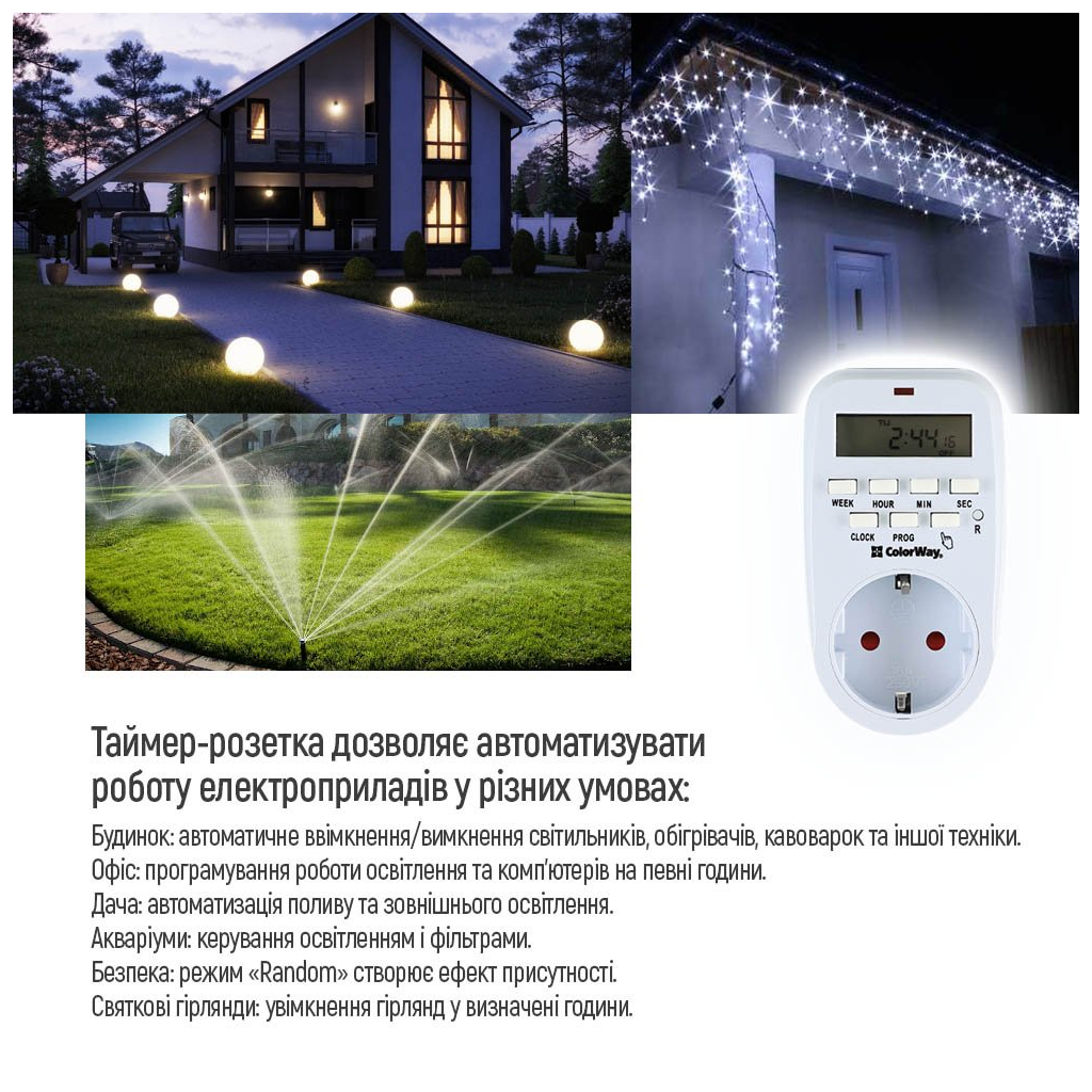 Розумна розетка ColorWay CW-STE01-7D - изображение 12