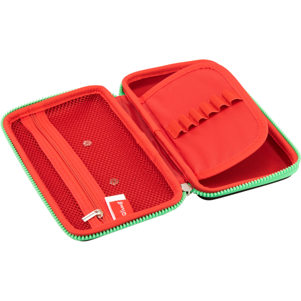 Пенал Cool For School з металевою аплікацією 1 відділення Чорний (QT-5795-Black) - зображення 3