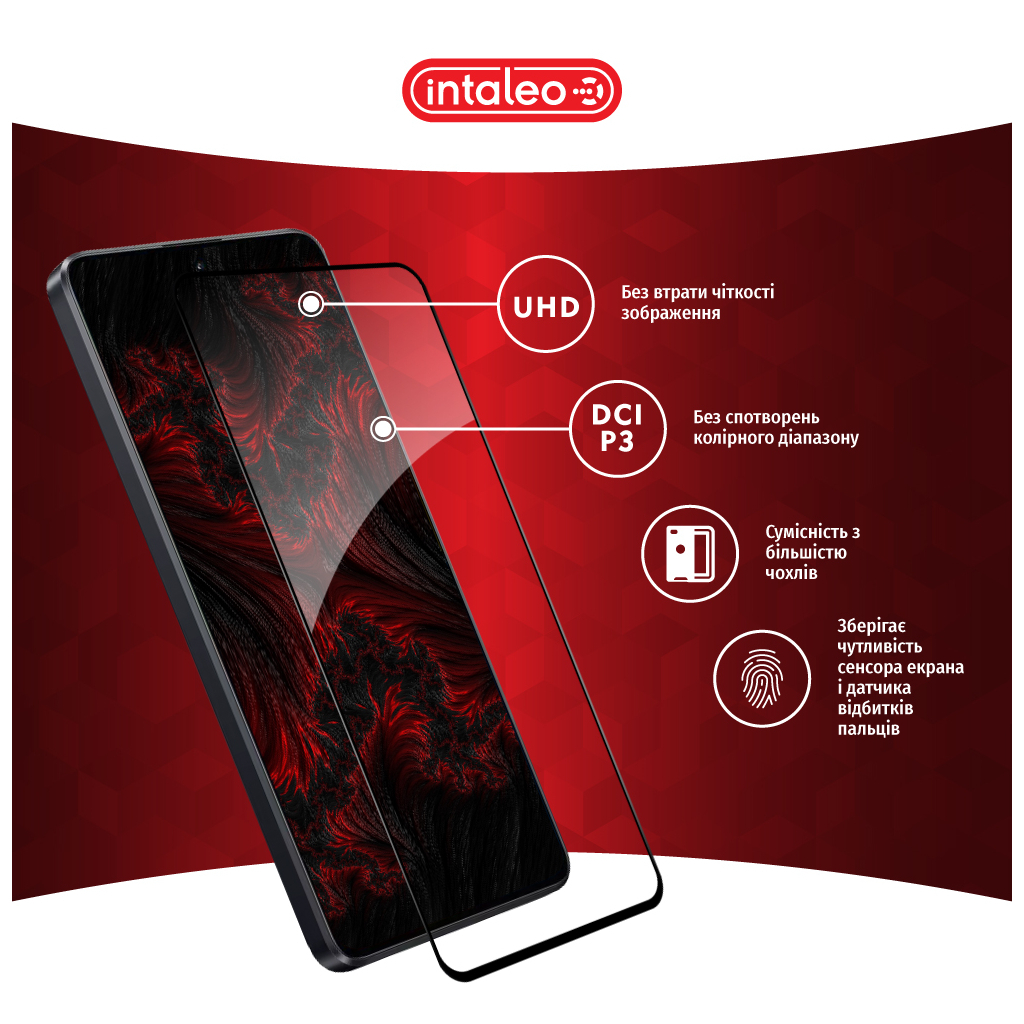 Скло захисне Intaleo Full Glue Xiaomi Poco M6 Pro Black (1283126589744) - зображення 4