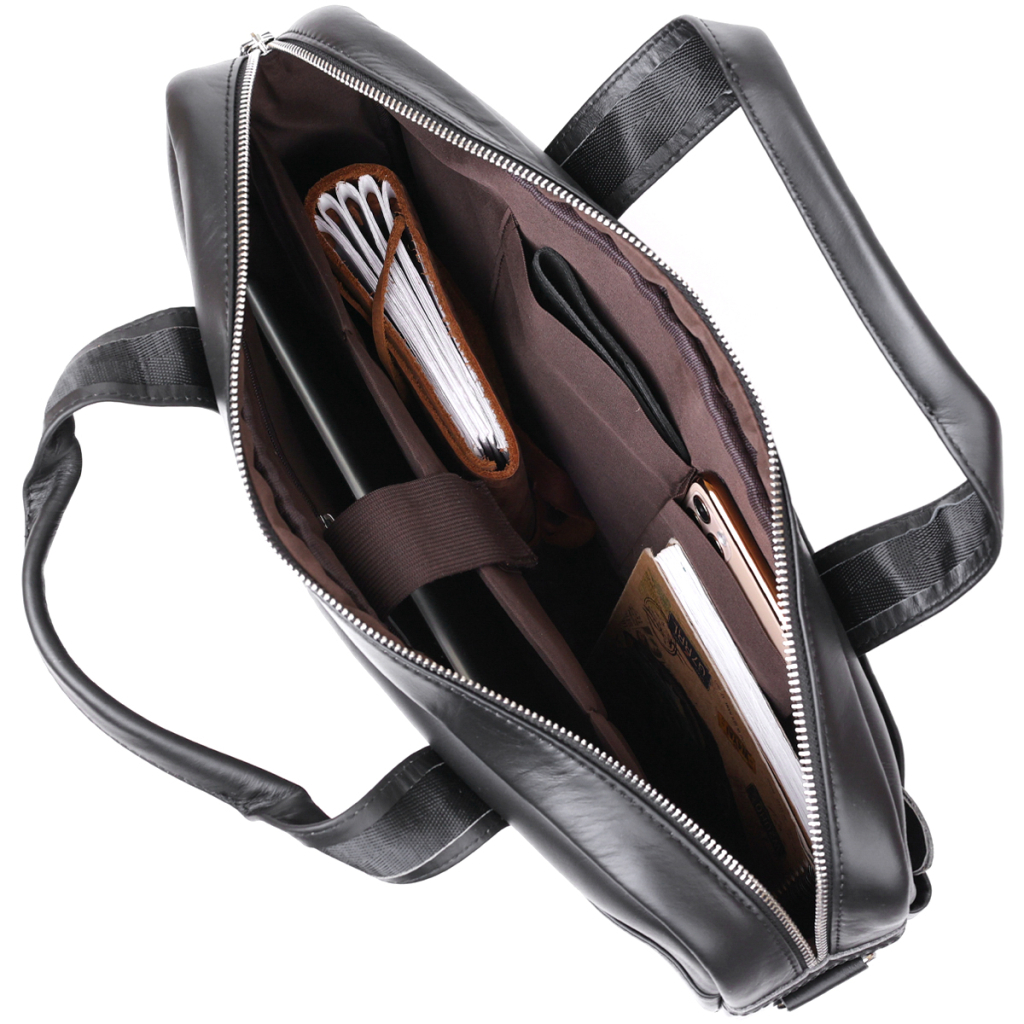 Сумка Vintage Шкіряна Чорна (20680) - зображення 6