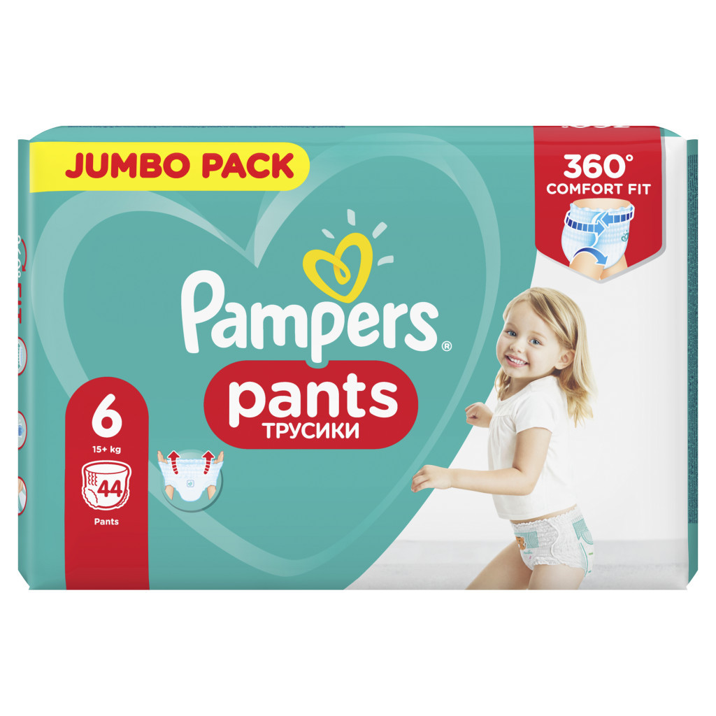 Підгузки Pampers трусики Pants Extra large Розмір 6 (15+ кг), 44 шт (4015400674023_8006540069356) - зображення 2