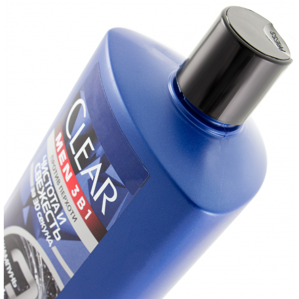 Шампунь Clear 3 в 1 Чистота та свіжість 610 мл (8714100889855) - зображення 4