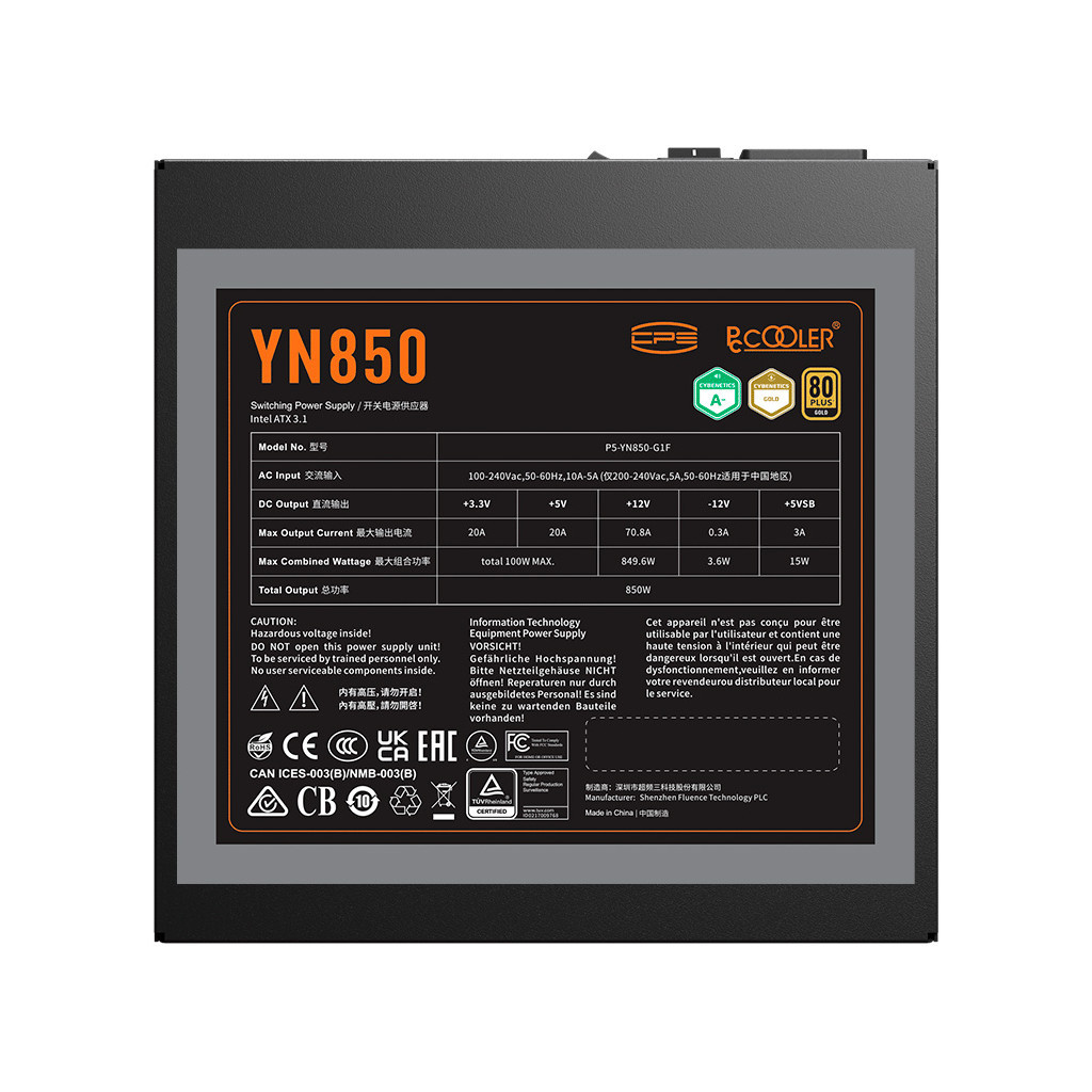 Блок живлення PcCooler 850W (YN850) - зображення 6