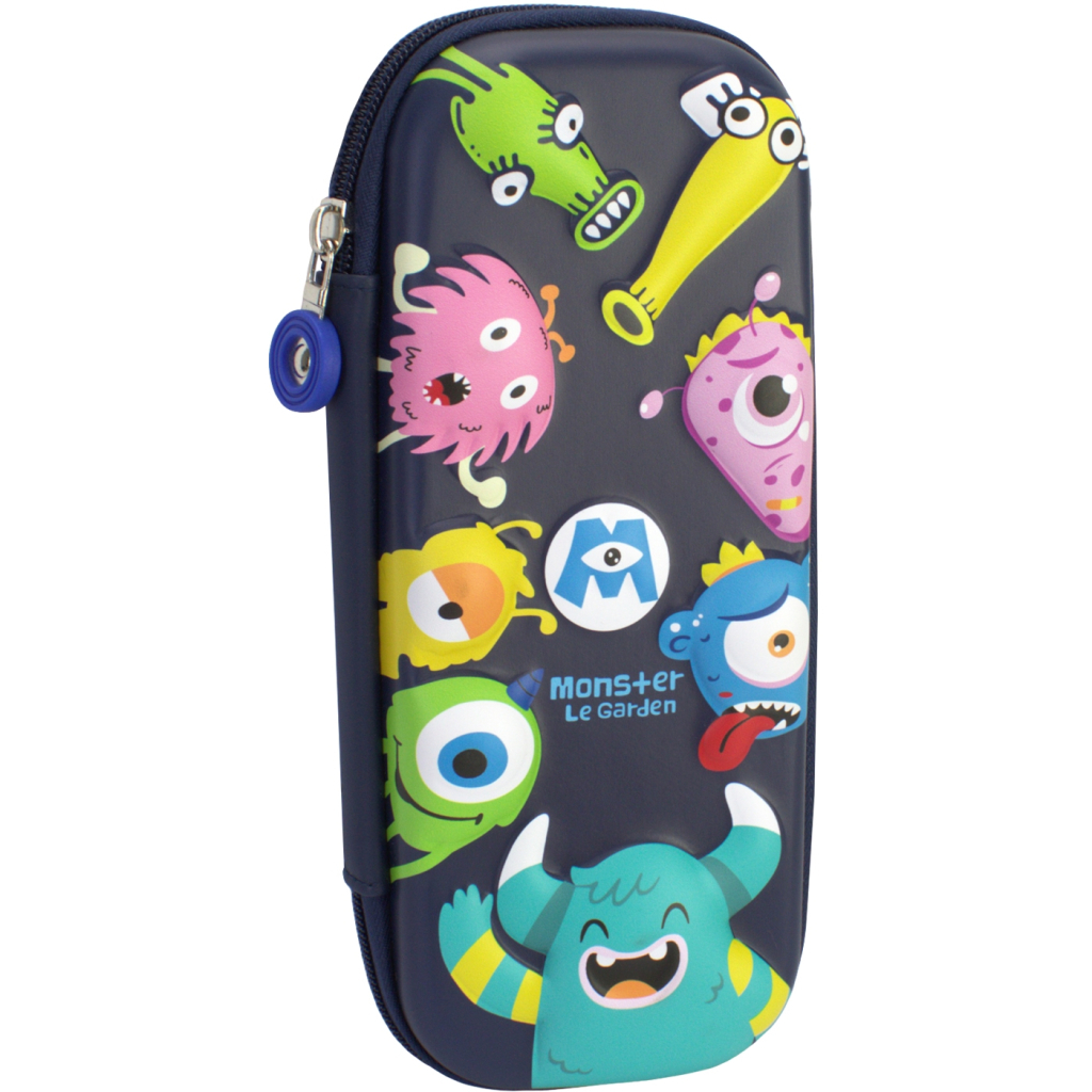 Пенал Cool For School з тисненням 1 відділення з відворотами Синій (CF87292) - зображення 1