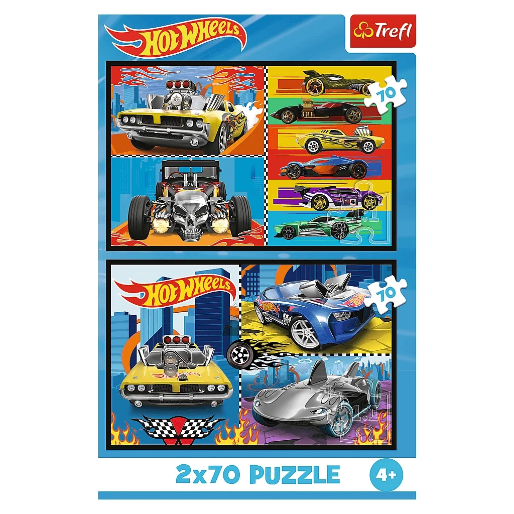 Пазл Trefl Hot Wheels Іграшкові машинки 2x70 (5900511344424) - зображення 4