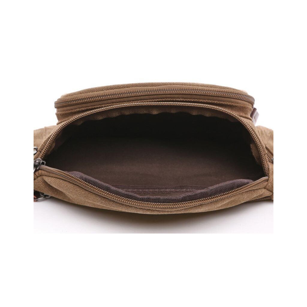 Сумка Vintage Поясна текстильна Коричнева (20176) - зображення 5