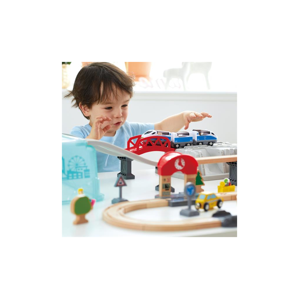 Залізниця Hape у контейнері Місто 48 елементів (E3771) - зображення 3